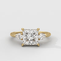 Anillo de Compromiso Sidestones Princess