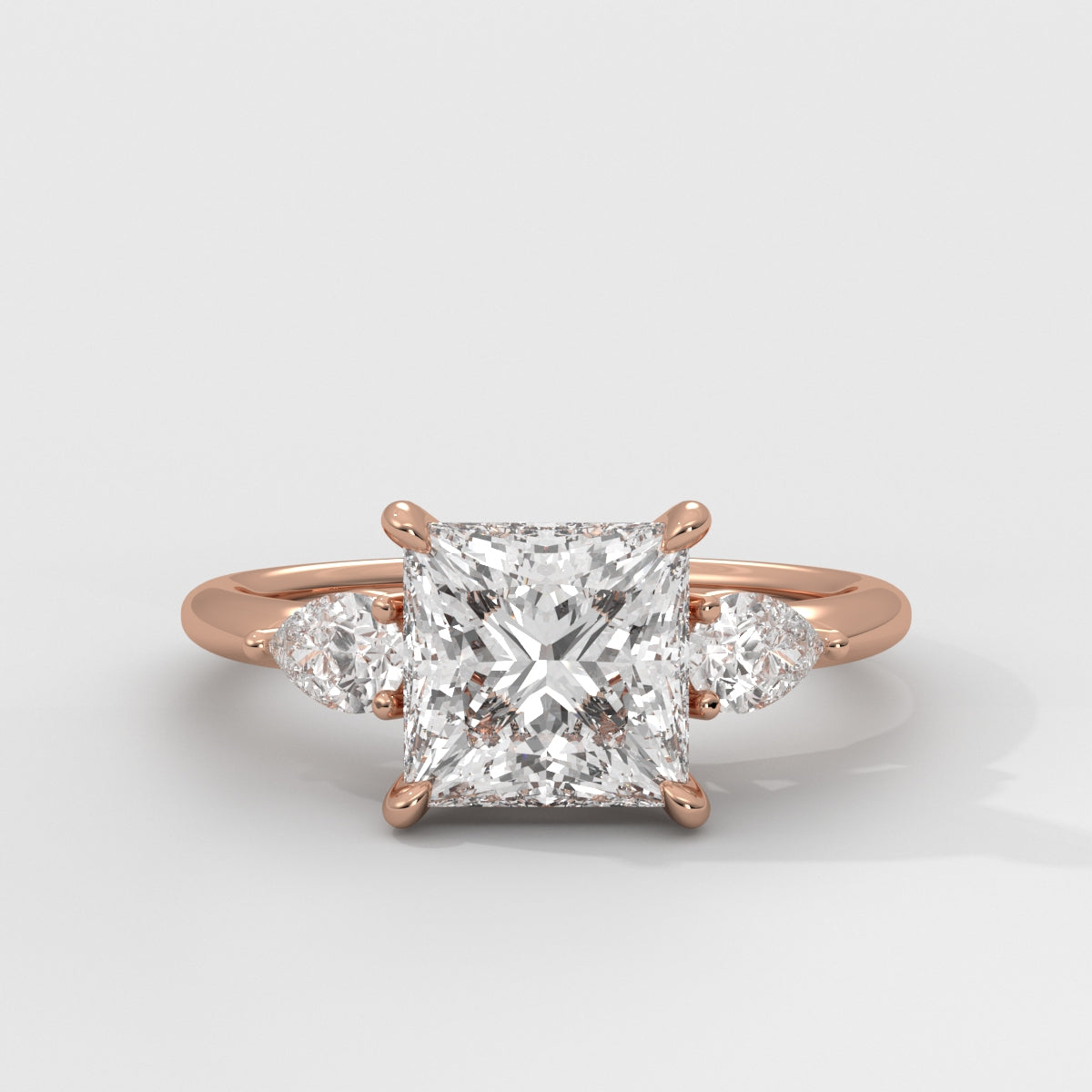Anillo de Compromiso Sidestones Princess