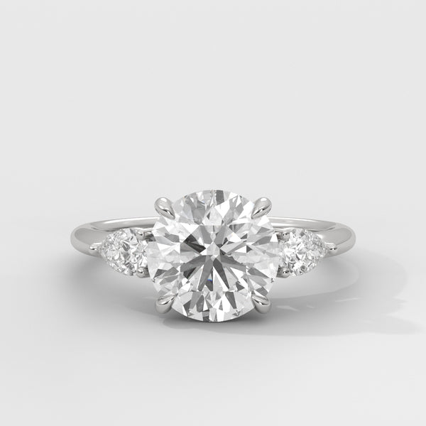 Anillo de Compromiso Sidestones Round