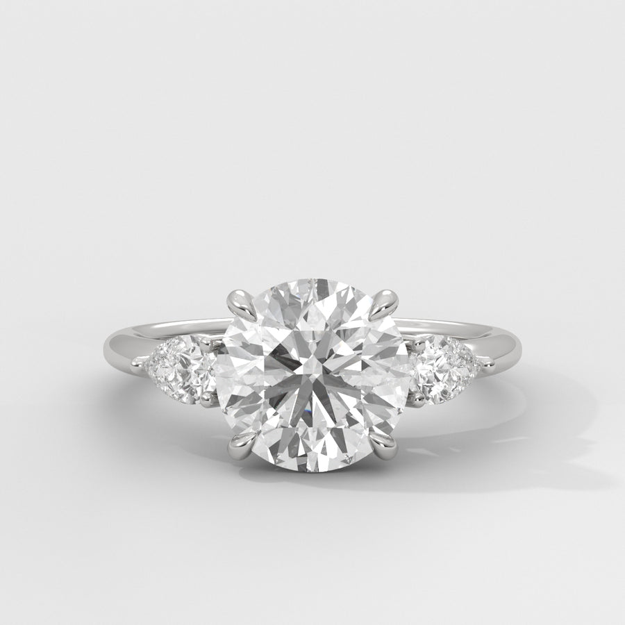 Anillo de Compromiso Sidestones Round
