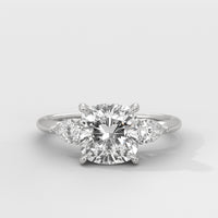 Anillo de Compromiso Sidestones Cushion