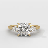 Anillo de Compromiso Sidestones Cushion
