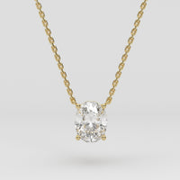 Collar Solitario Oval