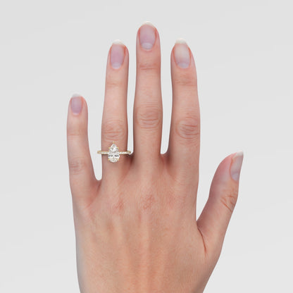 Anillo de Compromiso Sidestones 1.50 mm Pear
