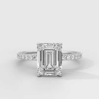 Anillo de Compromiso Sidestones 1.50 mm Emerald