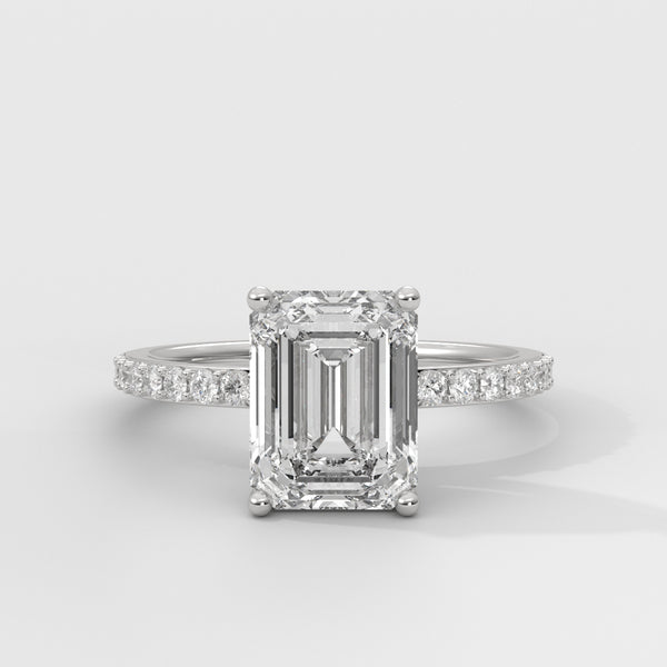Anillo de Compromiso Sidestones 1.50 mm Emerald