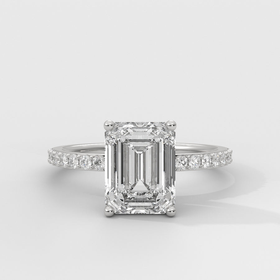 Anillo de Compromiso Sidestones 1.50 mm Emerald
