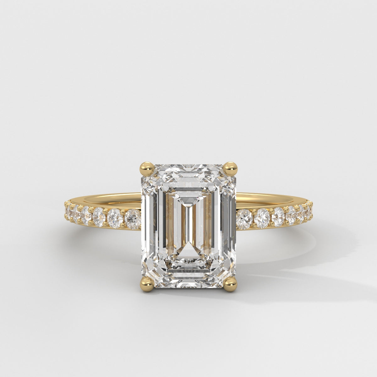 Anillo de Compromiso Sidestones 1.50 mm Emerald