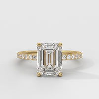 Anillo de Compromiso Sidestones 1.50 mm Emerald