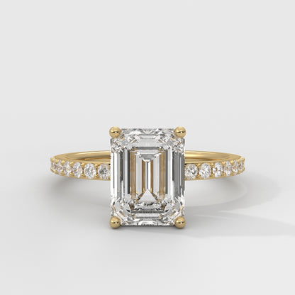 Anillo de Compromiso Sidestones 1.50 mm Emerald