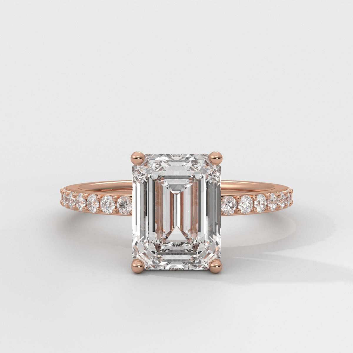 Anillo de Compromiso Sidestones 1.50 mm Emerald