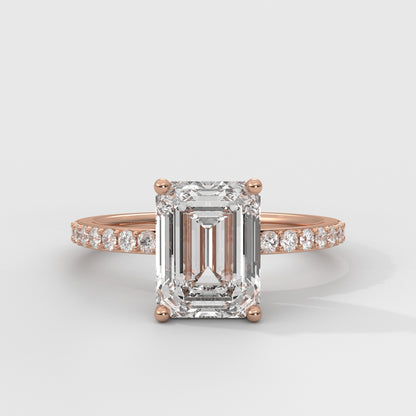 Anillo de Compromiso Sidestones 1.50 mm Emerald