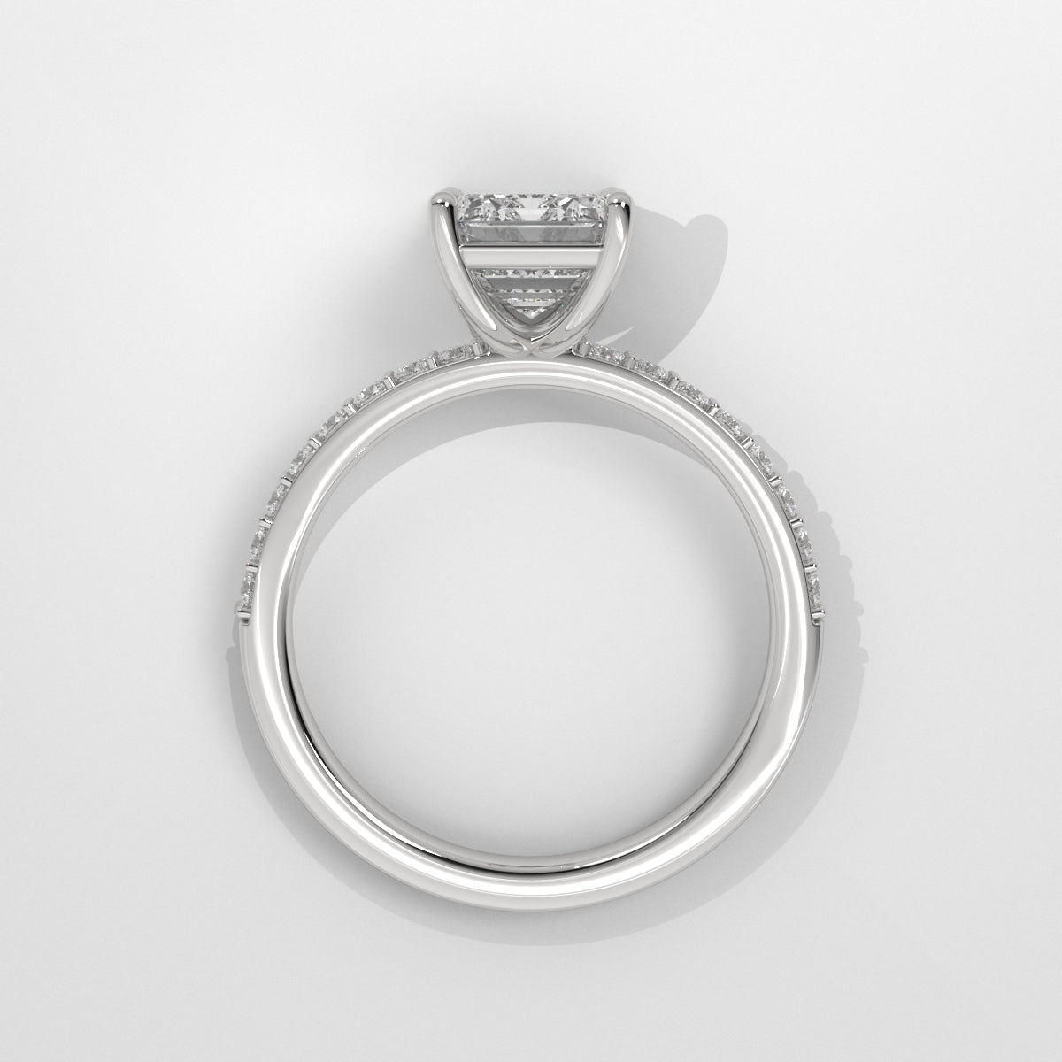 Anillo de Compromiso Sidestones 1.50 mm Emerald