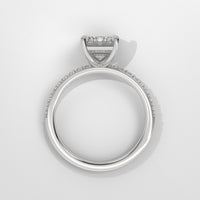 Anillo de Compromiso Sidestones 1.50 mm Emerald