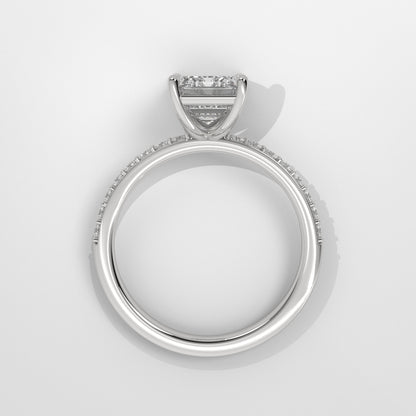 Anillo de Compromiso Sidestones 1.50 mm Emerald