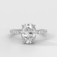 Anillo de Compromiso Sidestones 1.50 mm Oval