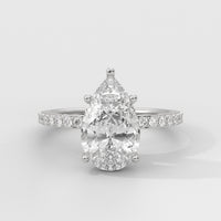 Anillo de Compromiso Sidestones 1.50 mm Pear