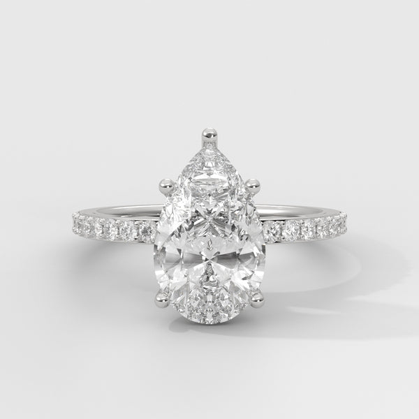 Anillo de Compromiso Sidestones 1.50 mm Pear