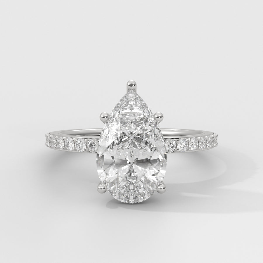Anillo de Compromiso Sidestones 1.50 mm Pear