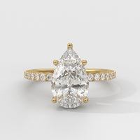 Anillo de Compromiso Sidestones 1.50 mm Pear
