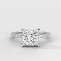 Anillo de Compromiso Sidestones 1.50 mm Princess