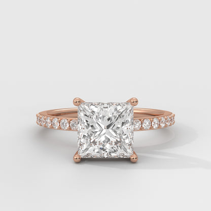Anillo de Compromiso Sidestones 1.50 mm Princess