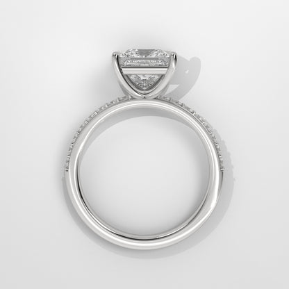Anillo de Compromiso Sidestones 1.50 mm Princess