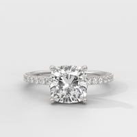Anillo de Compromiso Sidestones 1.50 mm Cushion