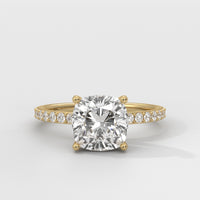 Anillo de Compromiso Sidestones 1.50 mm Cushion