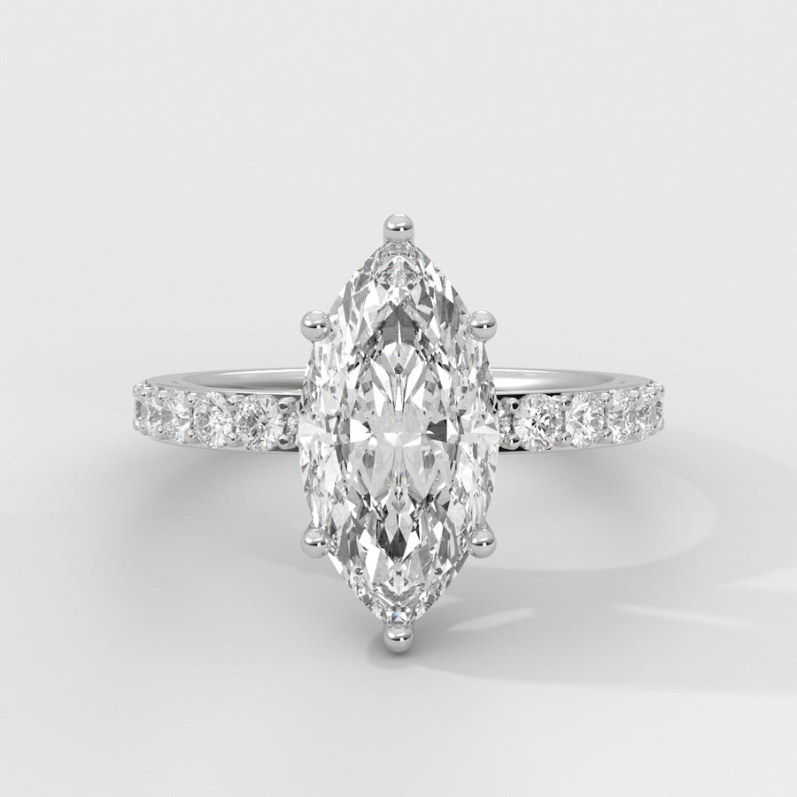 Anillo de Compromiso Sidestones 2.00 mm Marquise