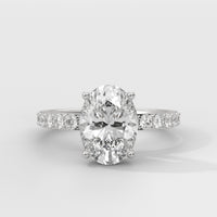 Anillo de Compromiso Sidestones 2.00 mm Oval