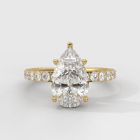 Anillo de Compromiso Sidestones 2.00 mm Pear