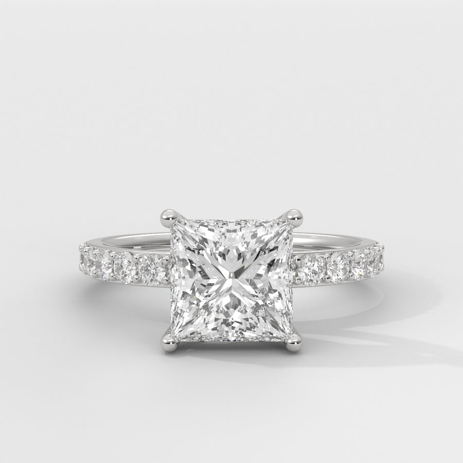 Anillo de Compromiso Sidestones 2.00 mm Princess