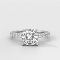Anillo de Compromiso Sidestones 2.00 mm Cushion