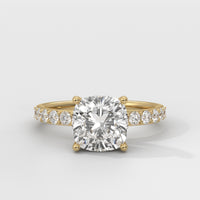 Anillo de Compromiso Sidestones 2.00 mm Cushion
