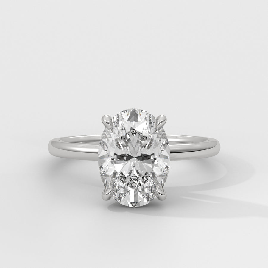 Anillo de Compromiso Solitario Oval