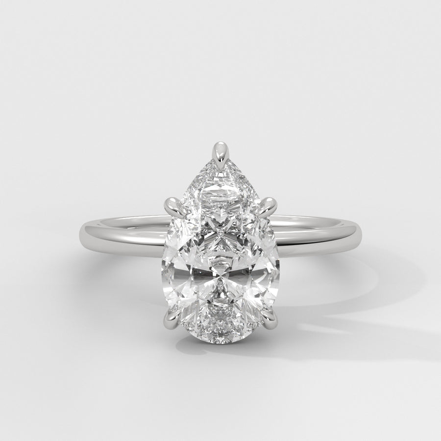 Anillo de Compromiso Solitario Pear