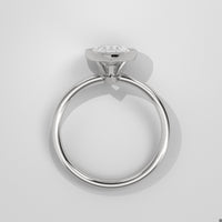 Anillo de Compromiso Solitario Bezel Set Pear