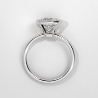 Anillo de Compromiso Solitario Bezel Set Round