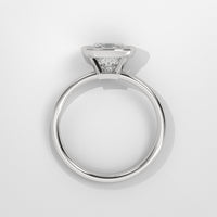 Anillo de Compromiso Solitario Bezel Set Cushion