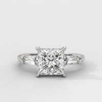 Anillo de Compromiso Baguette Sidestones Princess