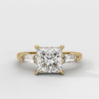 Anillo de Compromiso Baguette Sidestones Princess