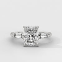 Anillo de Compromiso Baguette Sidestones Radiant
