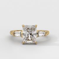 Anillo de Compromiso Baguette Sidestones Radiant