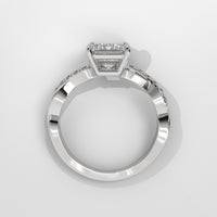Anillo de Compromiso Twisted Shank Emerald