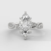 Anillo de Compromiso Twisted Shank Marquise