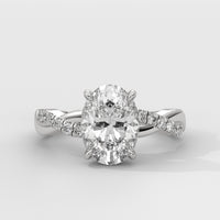 Anillo de Compromiso Twisted Shank Oval
