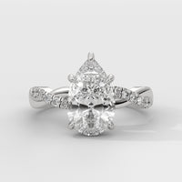 Anillo de Compromiso Twisted Shank Pear