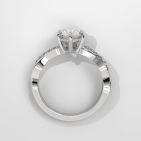 Anillo de Compromiso Twisted Shank Pear