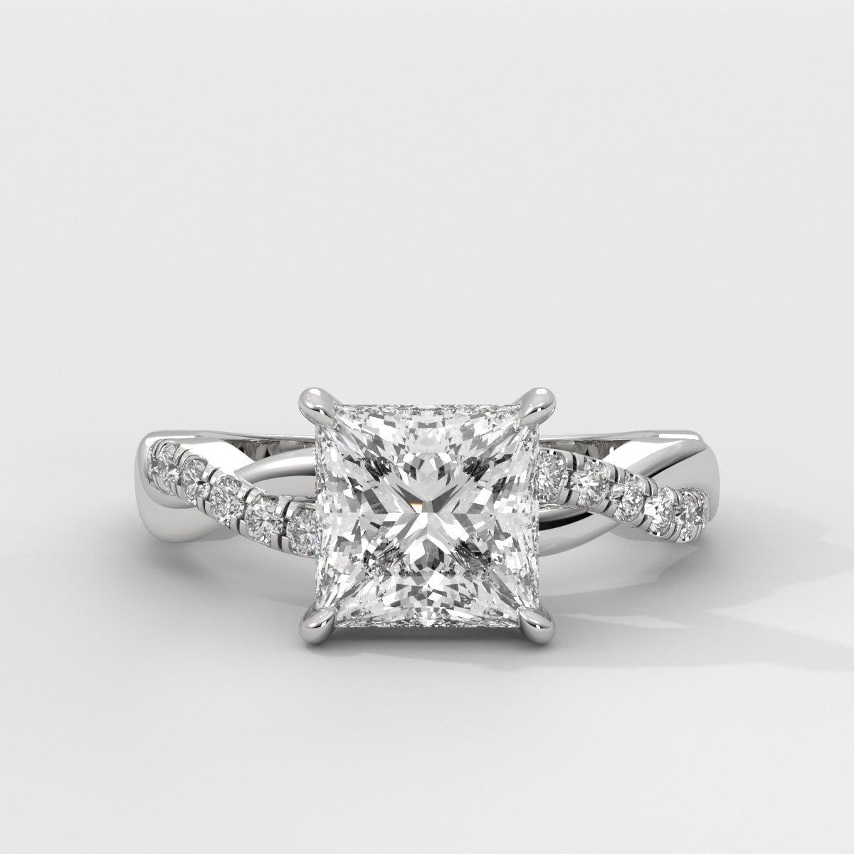 Anillo de Compromiso Twisted Shank Princess